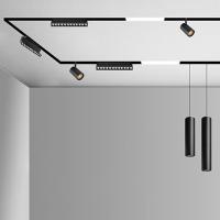 Nueva Lámpara De Techo LED Magnética Con Control Remoto Dimmer 48V Riel De Iluminación Sin Fuente Principal Proyector Moderno - details 0