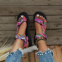 Sandalias De Verano Para Mujer Alpargatas Planas Con Cuerda De Lino Tallas Grandes Zapatos Casuales Para Playa Y Exterior - details 20