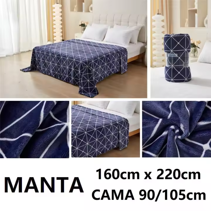 Manta sedalina extra suave estampada,medidas160x220cm para cama de 90cm/105cm, medidas 220x240cm para cama de 135cm/150cm,100% Poliéster,cm,fespu - 1