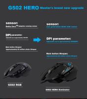Logitech G502 HERO Cable juego ratón e-sports comiendo pollo ratón mecánico luz RGB se puede equilibrar para comer pollo Macro Prog - details 2