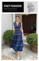 Vestido De Mujer Casual Verano 2024 Con Cuello En V Sin Mangas Decoración De Borlas A-Line Largo Hasta La Rodilla Polyester - details 2