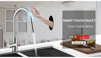 Grifo De Cocina Con Filtro Y Purificador De Agua Montado En Plataforma Giratorio 360° Doble Manillera Acero Inoxidable Moderno - details 0