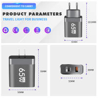 Cargador Rápido 65W GaN PD USB C Adaptador De Carga Para iPhone 15 14 pro Max Xiaomi 14 Samsung Huawei Redmi Cargador De Pared Para Teléfonos Móviles - details 2