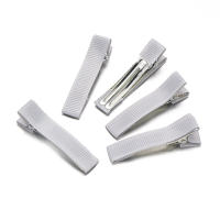 20pcs Pinzas De Cabello Con Cinta Grosgrain De 5cm Para DIY Accesorios De Barretas Para Bebés Y Niñas Metal Color Plateado - details 4