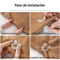 Clips Para Sábanas Anti-Derrapantes 4/8/12 Pares Gancho Para Edredón Y Fundas De Sábanas Plástico Fijador De Fundas De Cama - details 8