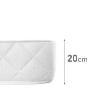 Colchón Viscoelástico Jade - Calidad Alta - Firmeza media alta - Altura 20cm (+-2cm) - Reversible Invierno/Verano - Color Blanco - Fabricado en España - Somnia Descanso - details 0