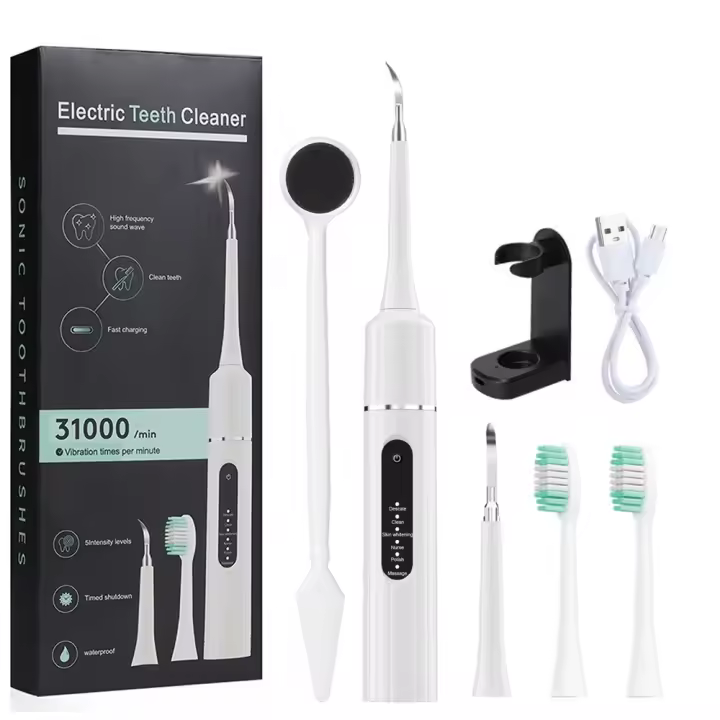 Cepillo De Dientes Eléctrico Sonic - Cuidado Y Eliminación De Calculo Portátil Para El Hogar Con 4 Cabezales De Reemplazo Incluidos - 1