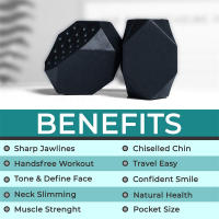Entrenador De Mandíbula 2pcs 50/60Lbs Redefine Jawline Trainer Elimina Double Chin Facial Chew Bite Muscular Anti-stress Equipo De Fitness Para El Rostro Material De Silicona - details 6