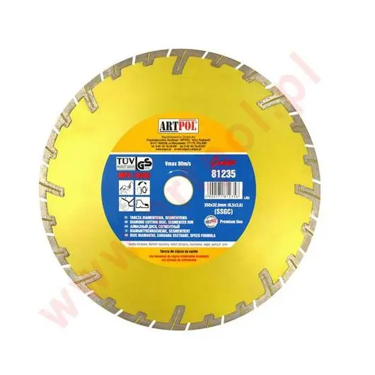 Tarcza diamentowa 230 x 22,2mm segmentowa szybkie i głębokie cięcie /ar - 1