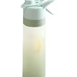 Botella de Agua 2 en 1 con función de Niebla y bebida, portáthil, Deportiva, a prueba de fugas, Con hhydratation por Niebla, Green - 1