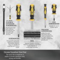 Juego De Destornilladores Magnéticos Con Estuche 43/42 Piezas Incluye Slotted Phillips Hex Pozidriv Torx Herramientas De Precisión Para Hombre - details 2