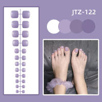 24 Pcs Uñas Postizas Removibles Para Dedos Del Pie En Color Sólido Gloss Fácil De Usar Sin Pegamento Uñas Falsas De Acrílico Para Arte De Uñas - details 20
