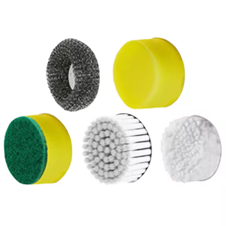 Cabezas De Cepillo De Limpieza Electrónico Para Baño Y Cocina 5pcs Herramientas De Limpieza Prácticas Y Convenientes Para El Hogar Accesorios Eco-amigables - 1
