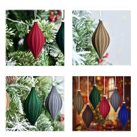 Adornos De Cono De Veludo Para Decoración De Árbol De Navidad Y Exposiciones En Tiendas Material Plástico - details 6