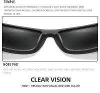 Gafas De Ciclismo Polarizadas Clásicas LOISRUBY Para Hombres Y Mujeres UV400 Protección Solar Para Camping Senderismo Y Conducción Gafas De Montar Bicicleta Cuadradas - details 13