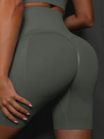 Shorts De Yoga Para Mujer Deporte Cortas De Cintura Alta Sin Costuras Para Gimnasio Y Ciclismo Elevador De Glúteos Fitness - details 60