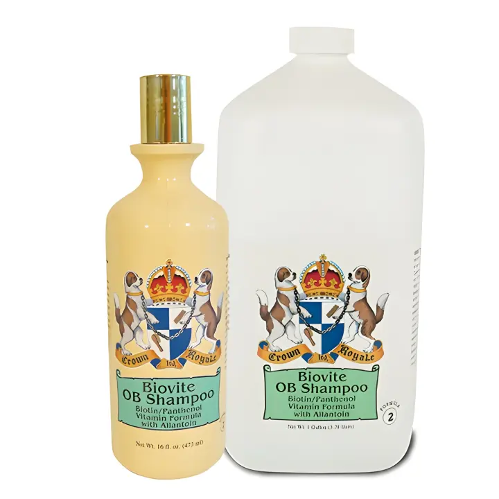 Ibañez Champú Biovite Fórmula 2 Crown Royale 473 Ml para Perros y Gatos con Mantos Voluminosos - 1