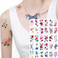 30pcs Tatuajes Temporales Impermeables 3D Con Colores De Mariposa Rosa Flor Y Plumas Para Niñas Mujeres Y Hombres Arte Corporal Falso Tatuaje - details 2