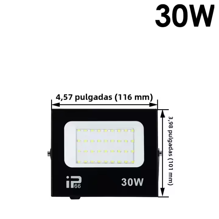 Proyector De Luz LED Impermeable IP66 10W 20W 30W 50W 100W Para Exterior Iluminación Garaje Gimnasio Calle 6500K Moderno - 1