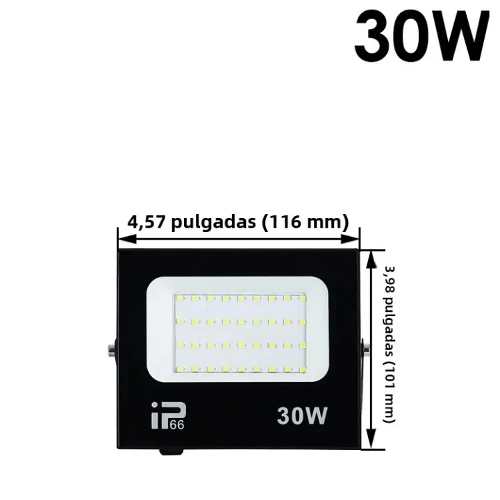 Proyector De Luz LED Impermeable IP66 10W 20W 30W 50W 100W Para Exterior Iluminación Garaje Gimnasio Calle 6500K Moderno - 1