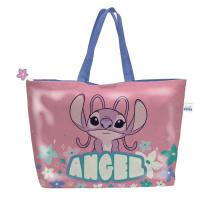 Bolso de Playa Stitch, Bolso Casual Stitch, Bolsa Shopping Stitch, Bolsa Stitch, Color Rosa, 48 x 32 x 15 cm, Cerdá - Kiglam - details 0