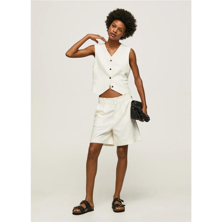 Pantalones Cortos Pepe Jeans Valle Para Mujer – Cintura Estilo Paperbag, Cinturón Doble, Bolsillos, Corte Regular