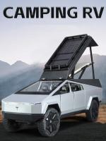 Modelo De Coche Tesla Cybertruck 1/24 Con Sonido Y Luz Para Colección Y Decoración Juguete De Metal Para Niños Regalo De Cumpleaños - details 0