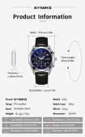 Reloj De Cuarzo SYNOKE Para Hombre Estilo Casual Con Calendario Y Luz Nocturna Impermeable Año Nuevo 2024 Moda Y Negocios - details 1