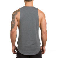 Camiseta De Algodón Transpirable Para Hombres Verano Sin Mangas Deporte Fitness Gimnasio Running Tops De Hombros Vazios - details 5