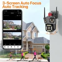 Cámara de vigilancia WiFi para exteriores, cámara IP Wifi 5K HD, lente triple de 12MP, seguimiento automático de vídeo de tres pantallas - details 3