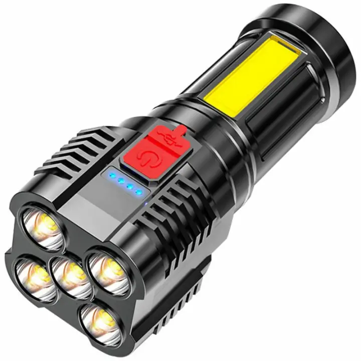 Indoor LED Ultra Powerful, Indoor LED, Indoor Recargable de 10000 Lúmenos, IP65 Impermeable, Antorcha with Zoom Ajustable para Camping Senderismo Emergcia-Negro - 1