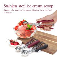 Cuchara De Helado De Acero Inoxidable VIE LENTE Multifuncional Para Frutas Y Papas Con Mango De Resorte Herramienta De Cocina De 3/4/5 Cm - details 2