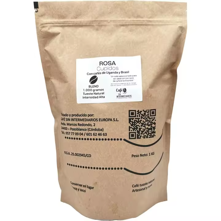 CAFE SIN INTERMEDIARIOS | Rosa | Café mezcla India y Brasil | Tostado semanal | Envasado al envío | Intensidad alta | Café solo - 1