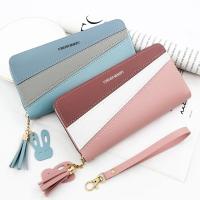 Cartera Larga Para Mujer Con Cremallera De Cuero Tres Colores Moda Monedero Bolso De Mano Con Compartimento Para Tarjetas - details 13
