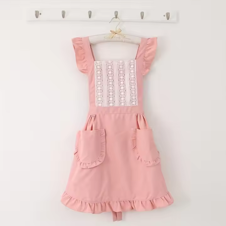Nueva Encantadora Delicada Del Verano Delgado Transpirable Del Princesa Apron Para La Cocina Del Hogar Trabajo Para Mujeres - 1