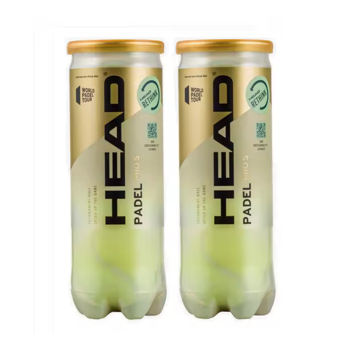 Head Padel PRO S - Lote Pack 2 Botes, 6 Pelotas Padel, Profesionales, Super Veloces, Homologadas, Máxima Calidad, Rendimiento - 1