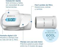 BRITA Sistema de filtrado de agua ON TAP Pro V-MF-1x cartucho filtrante (600L) - para un 99,99% de agua libre de bacterias, reduciendo PFAS, incl. cuenta atrás digital LCD de capacidad - details 0