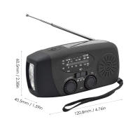 Radio De Mano Con LED Y Alerta Meteorológica AM/FM NOAA Portátil Generador Solar Con Dynamo Y 2000mAh Para Emergencias - details 4