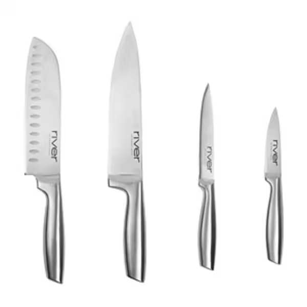 RIVER SET DE 4 CUCHILLOS DE ACERO INOX SMART MP CUC-0401-AC - 1