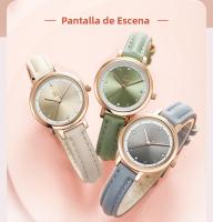 Reloj De Mujer Shengke Con Correa De Cuero Delgada Y Dial Mini Elegante Movimiento Japonés De Cuarzo Regalo Para Niña - details 1