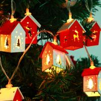 Luz De Navidad En Forma De Casa De Madera Con 10 LEDs De 1.5M Adorno Colgante Para Árbol De Navidad Decoración Para El Hogar Regalos De Navidad 2024 - details 4