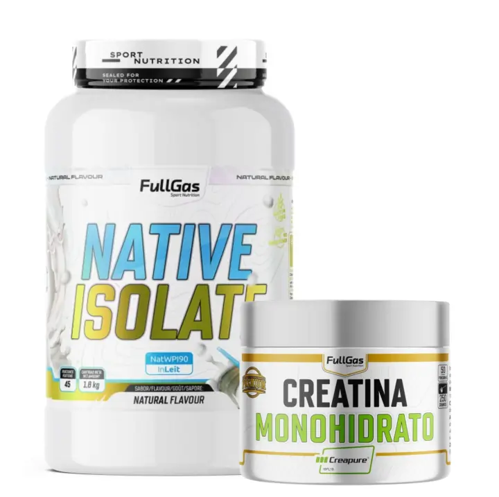 FULLGAS - Native Isolate ¡¡OFERTA LIMITADA!! - Proteína nativa aislada sabor natural - 1,8kg -Aislado de proteína de suero nativa, pura y sostenible, obtenida de leche fresca de vacas gallegas. Sin gluten, sin edulcorantes añadidos, KM-0 - 1