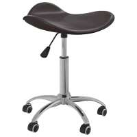 vidaXL Silla de oficina de cuero sintético negra en color Negro/Marrón/Crema y más | cómodas modernas ergonómicas para comedor cocina salón hogar - details 1
