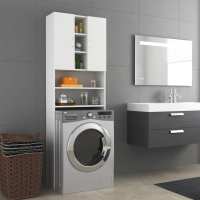 Armario de Lavadora Cuarto de Baño Aseo Estantería Mueble Colada Color Blanco,  Roble ahumado,  Roble Sonoma y mas - details 0