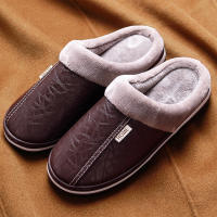 Zapatillas De Casa Para Hombre Antideslizantes Y Repelentes De Agua Suaves Y Adecuadas Para El Invierno Zapatos De Interior - details 13