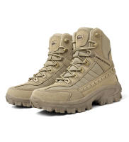 Botas De Táctica Desértica Para Hombres Zapatos De Senderismo Con Cubierta Alta Impermeables Y Seguridad Anteojos De Trabajo - details 14