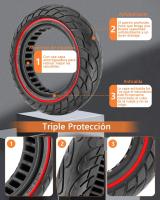 Rueda Maciza 10x2.5 Pulgadas (Llanta ancho 45mm)Antipinchazo para Patinete Eléctrico,Goma Sólida, Neumático Sólido para Ninebot Segway MAX G30 G30P G30LP, Kugoo M4 M4Pro F40/,hiboy S2 Max / max3 / Titan Pro / Titan / gotex G4 / g Max,10 Pulgadas 60/70-6.5 - details 1