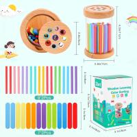 Juguetes Montessori De Madera Para Niños Edad 1-3 Años Juego De Alineación Sensorial Y Desarrollo De Habilidades Motoras Finas Regalo Educativo - details 5
