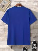 Camiseta De Algodón Puro 100% Para Hombre Estampado De París Ajuste Casual Holgado Veraniego Con Cuello Redondo Y Mangas Cortas - details 8