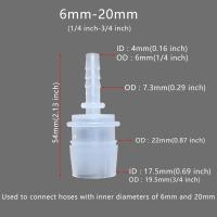 Conector De Tubo Flexible Plástico 5pcs Reductor De Barbaco Adaptador De Reparación De Agua Para Jardín Acuario Laboratorio - details 15
